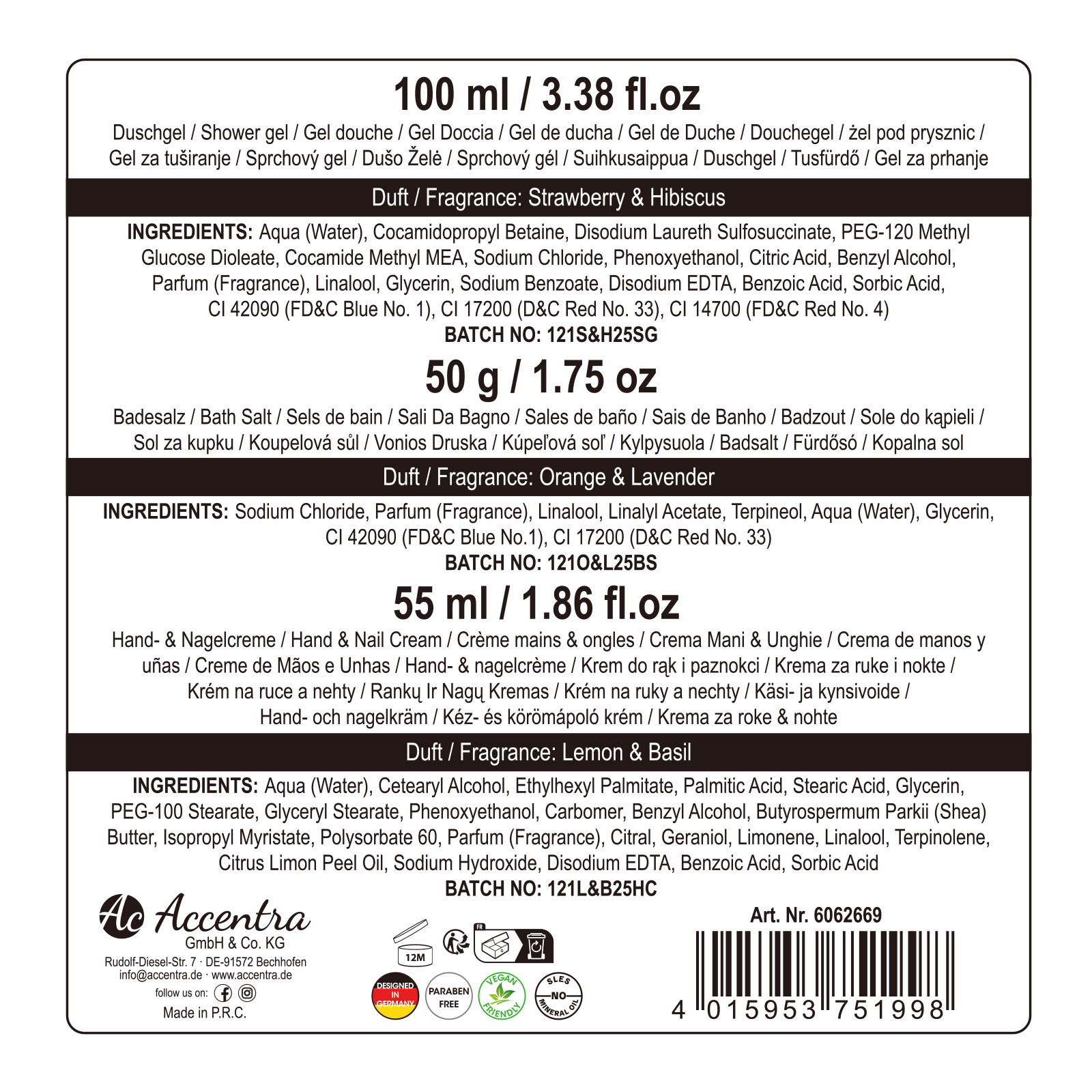 Badeset ESSENTIAL BOTANICALS 