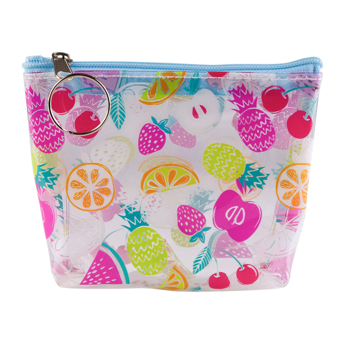 Kosmetiktasche transparent mit Früchteprint