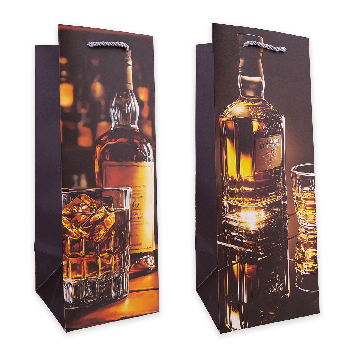 Paper gift bag WHISKEY for bottles