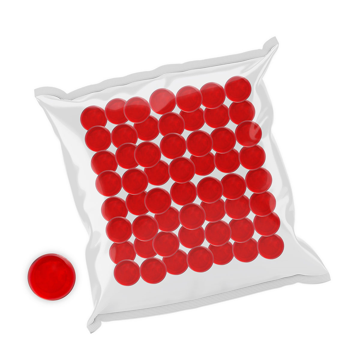 Badeperle rot-transparent