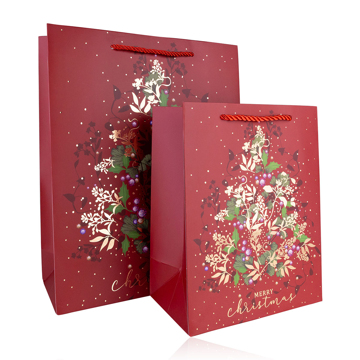 Geschenktasche aus Papier MERRY CHRISTMAS S