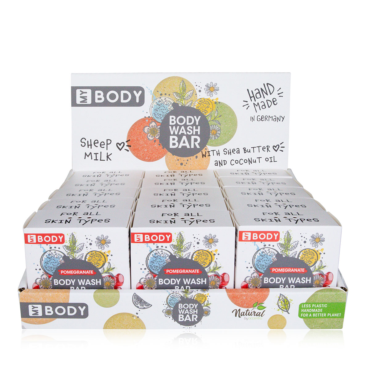 MY BODY festes Duschgel Granatapfel