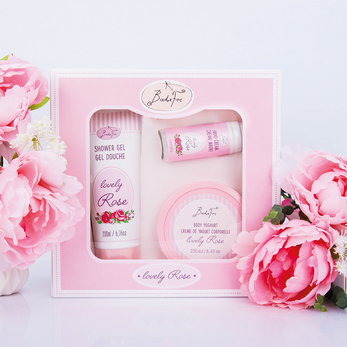 Badefee Geschenkset Jogurtline "Lovely Rose"