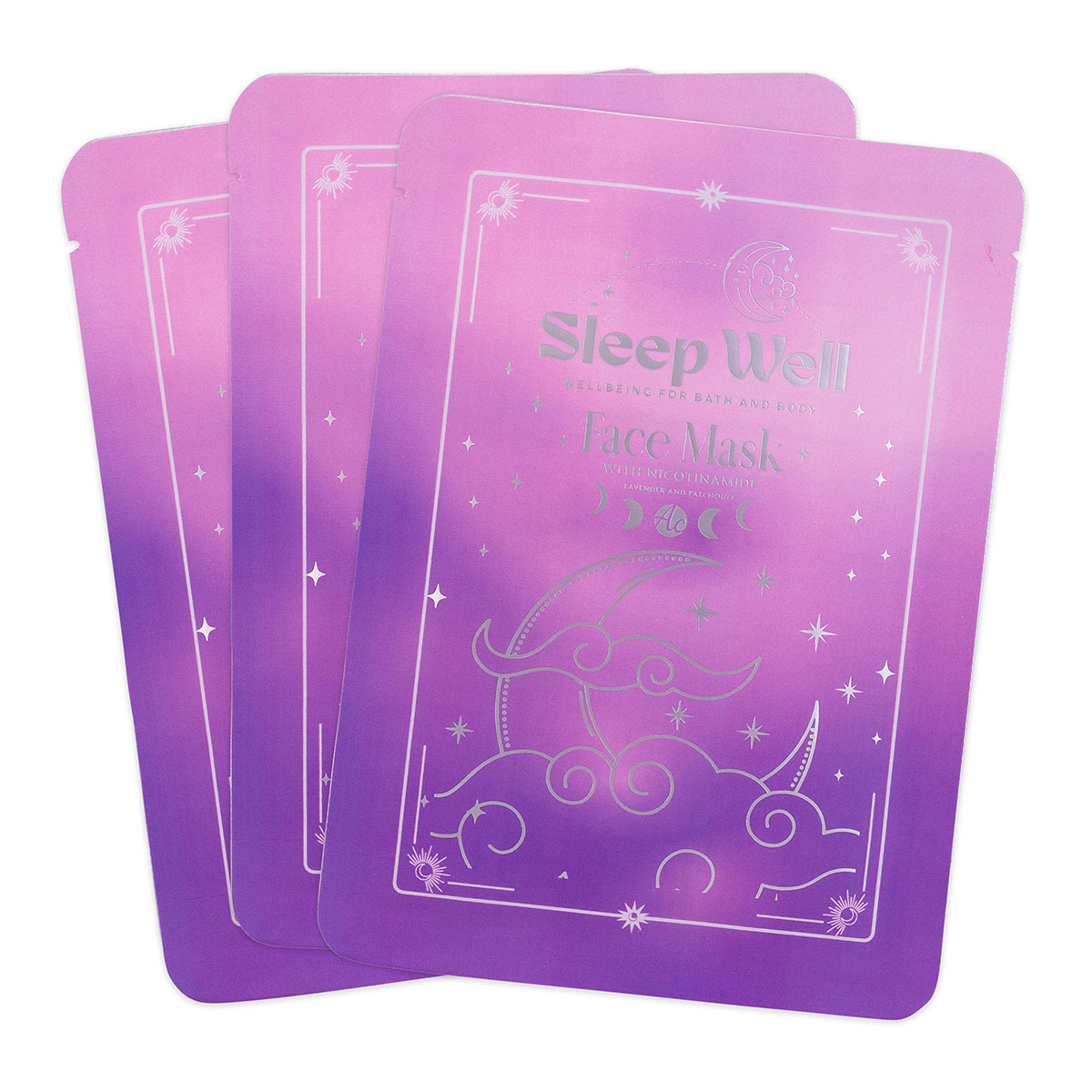 Gesichtsmasken mit Nicotinamid SLEEP WELL - WELLBEING