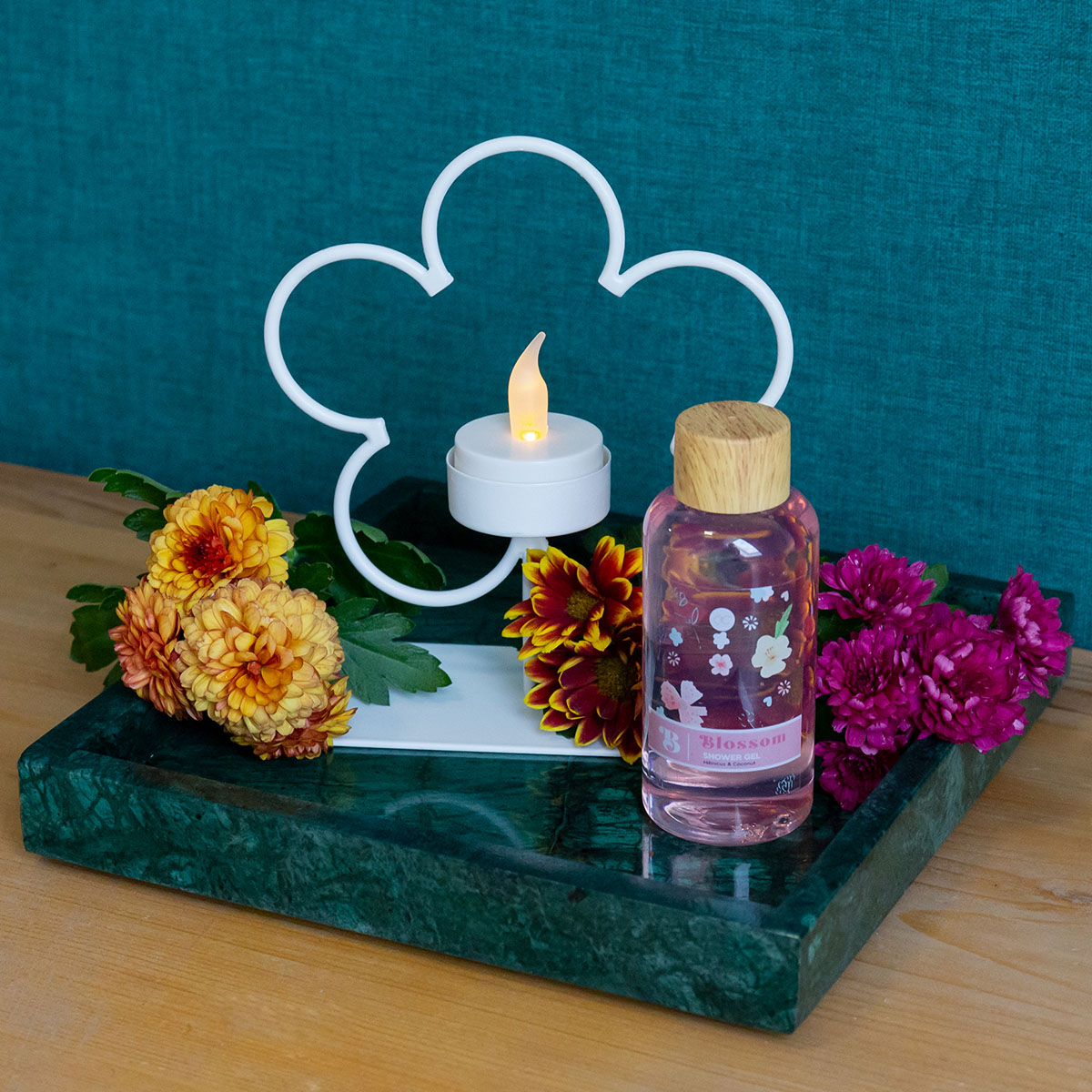 Geschenkset BLOSSOM mit Kerzenständer
