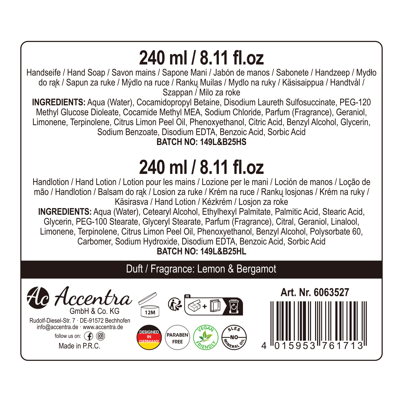 Handpflegeset ESSENTIAL BOTANICALS 