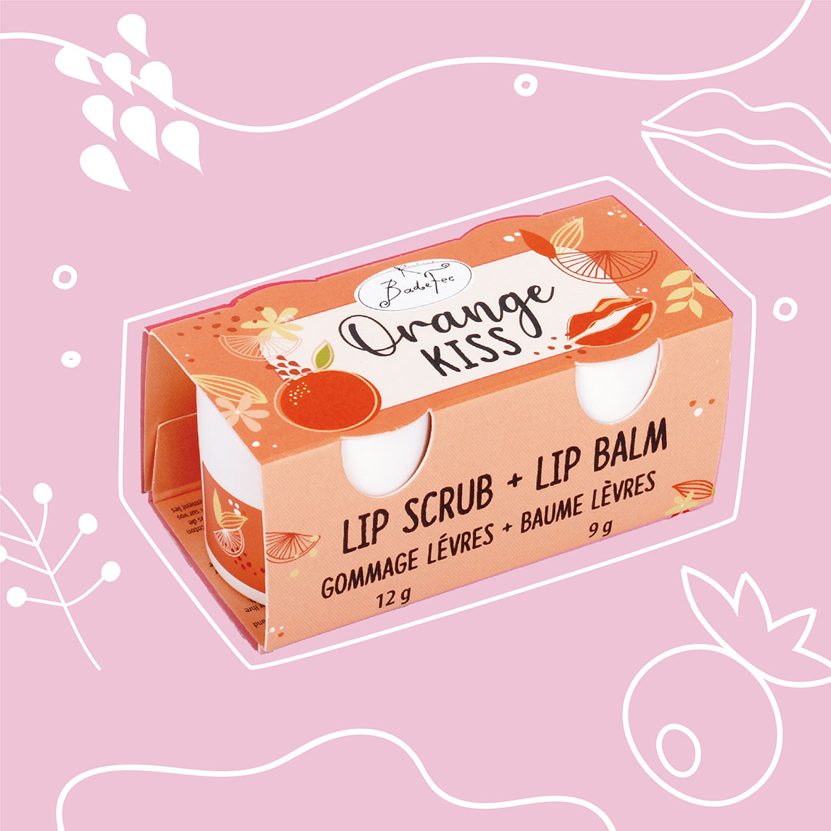 Badefee Lippenpflegeset "Orange Kiss", 