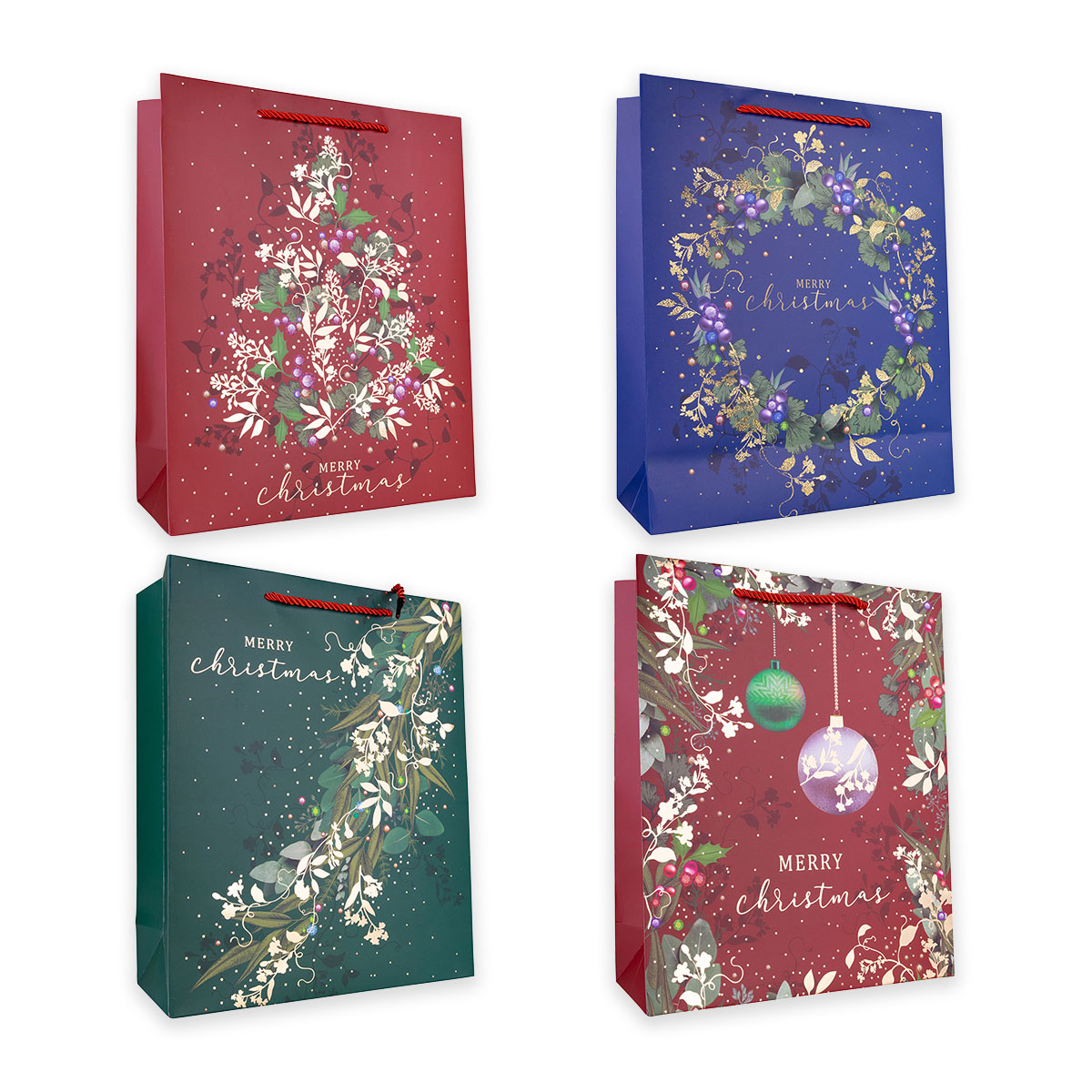 Geschenktasche aus Papier MERRY CHRISTMAS S