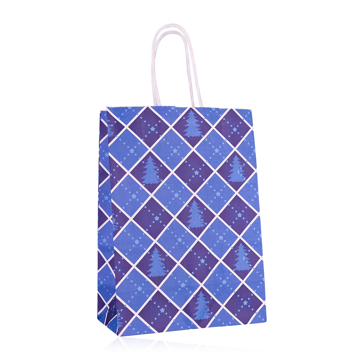 Geschenktasche aus Papier XMAS BLAU XS