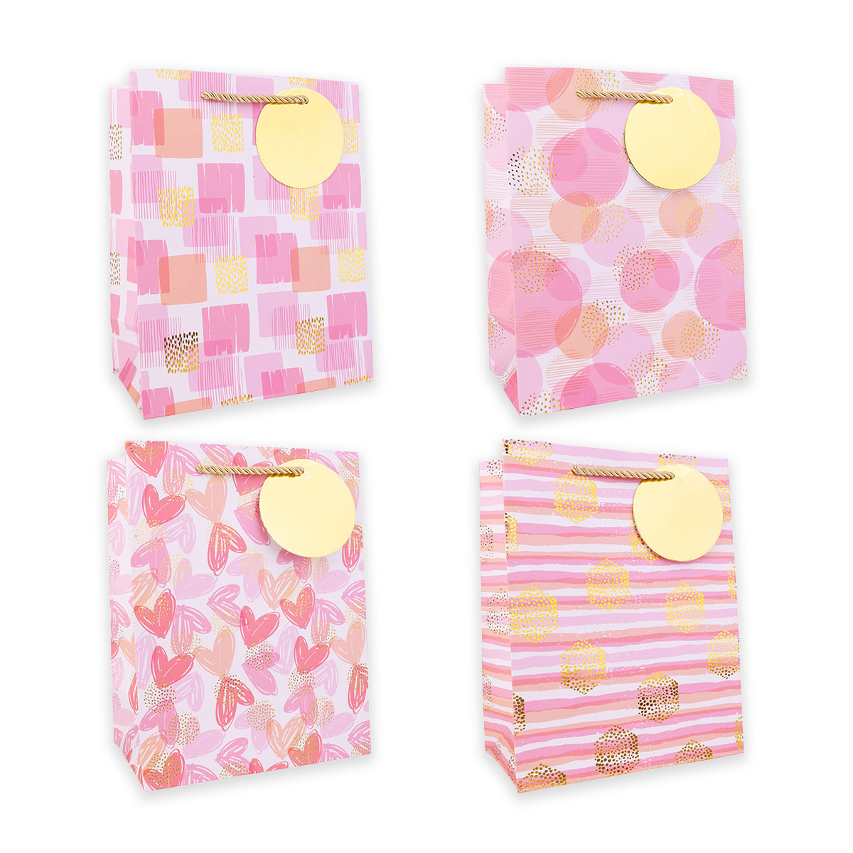 Geschenktasche PINK/GOLD L