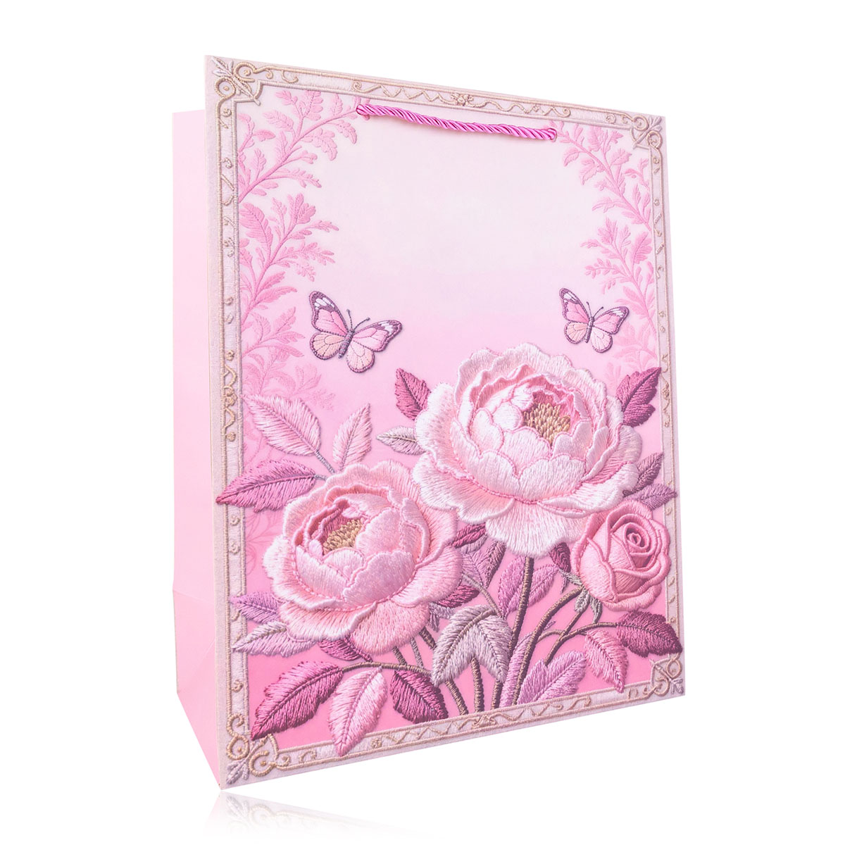 Geschenktasche BLUMEN PINK S