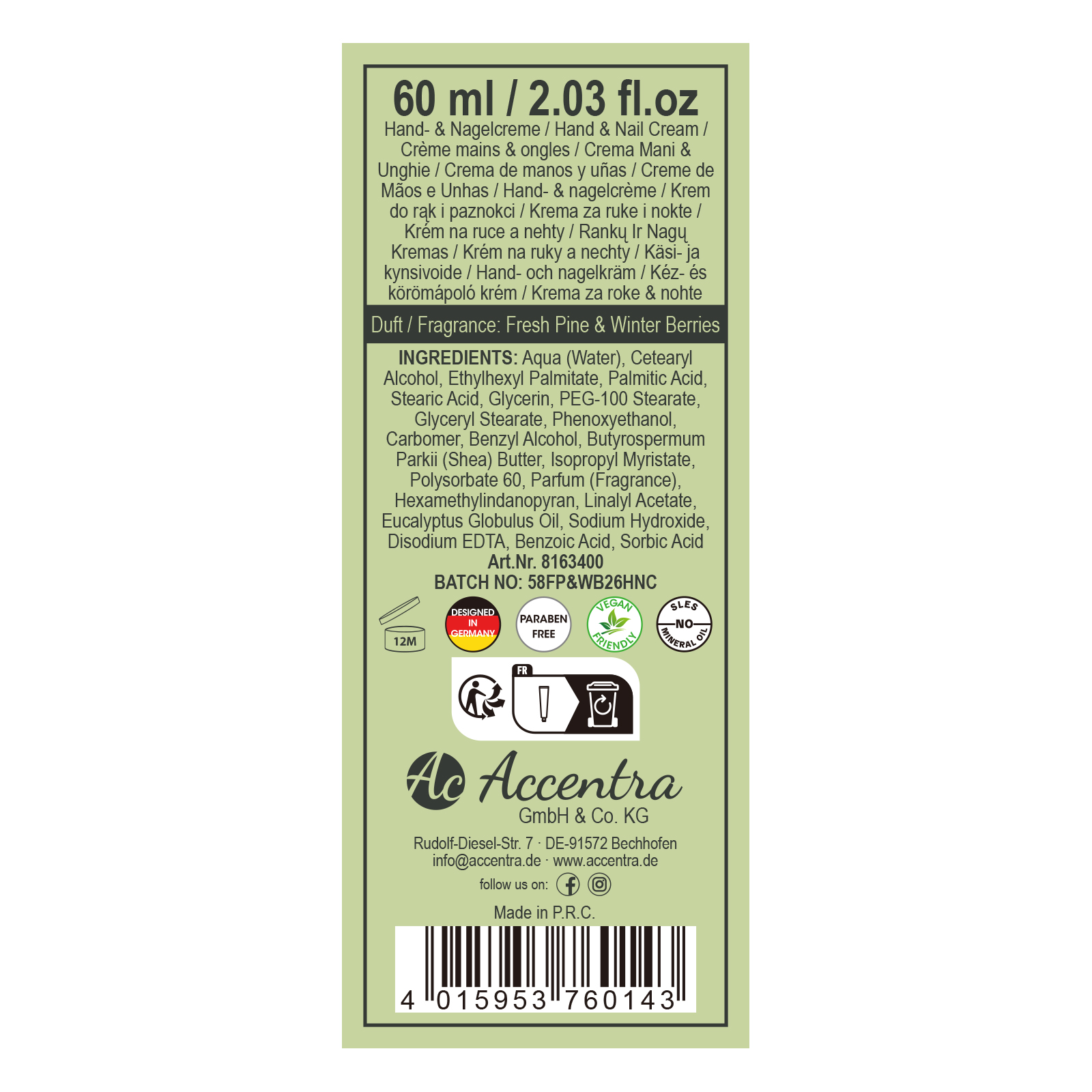 Handcreme WINTER SPA 