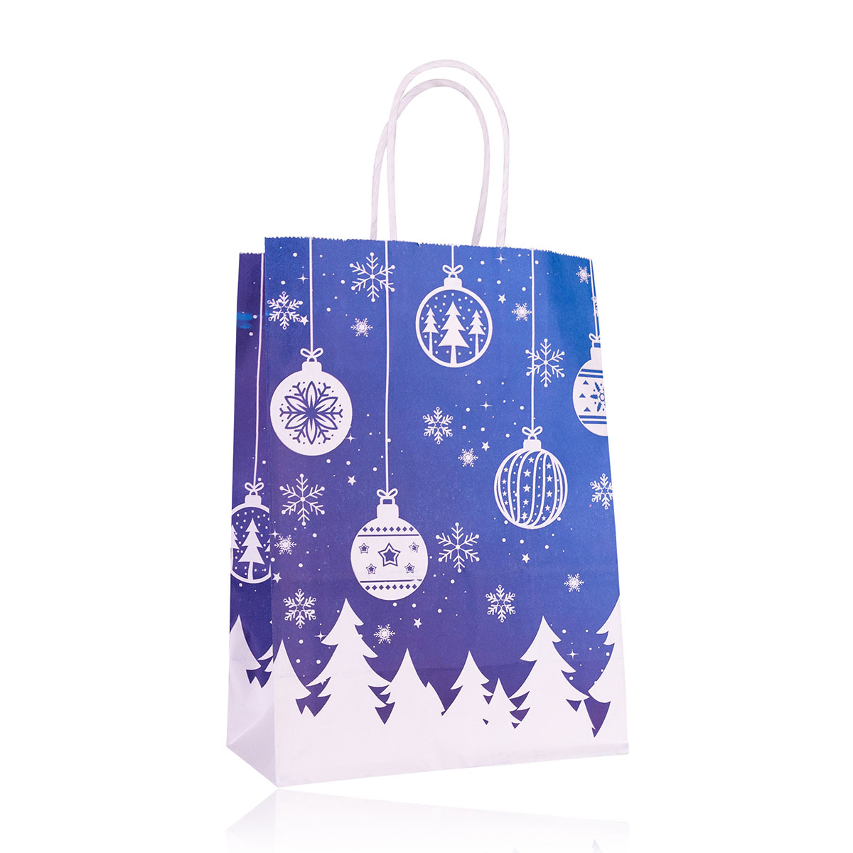 Geschenktasche aus Papier XMAS BLAU XS