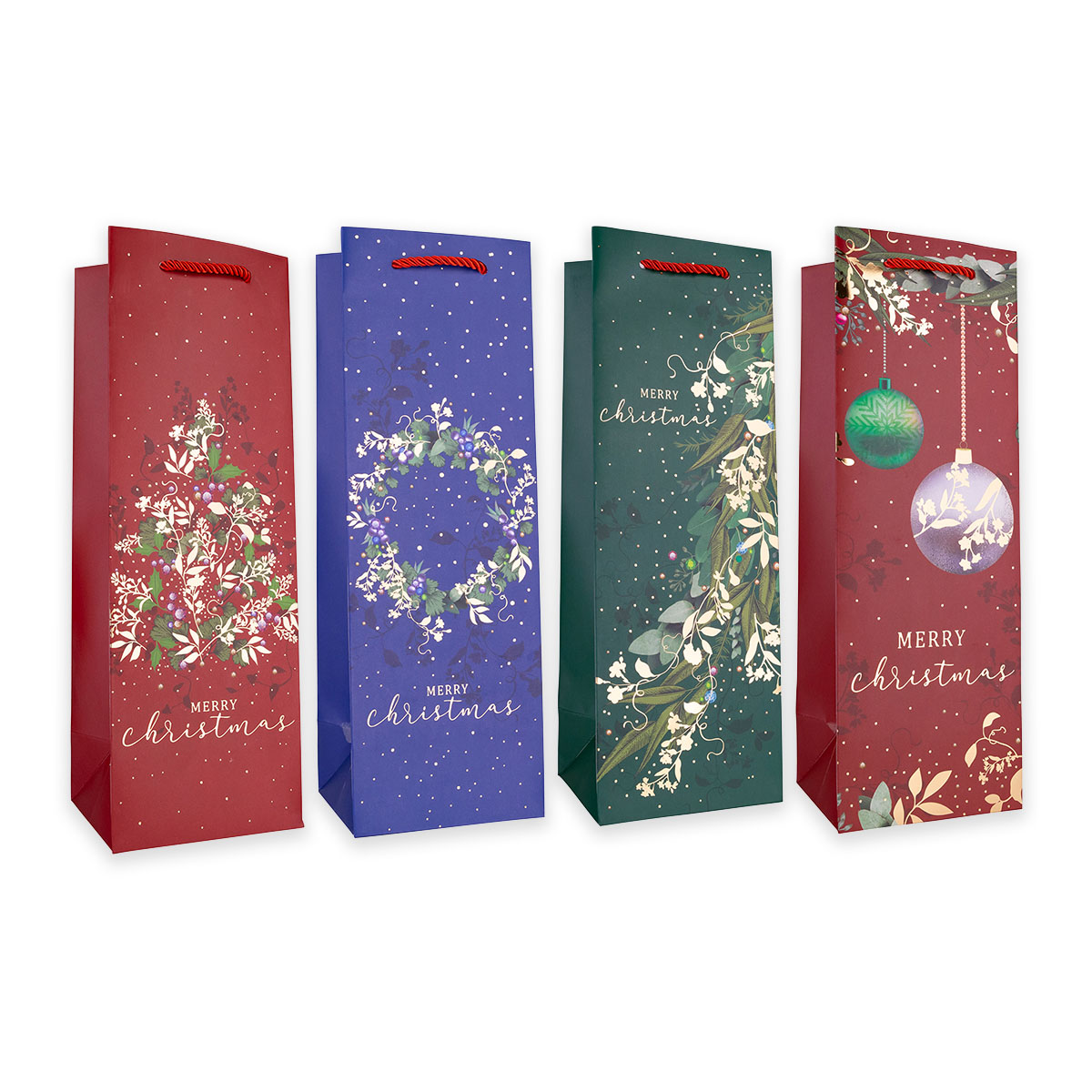 Geschenktasche MERRY CHRISTMAS für Flaschen