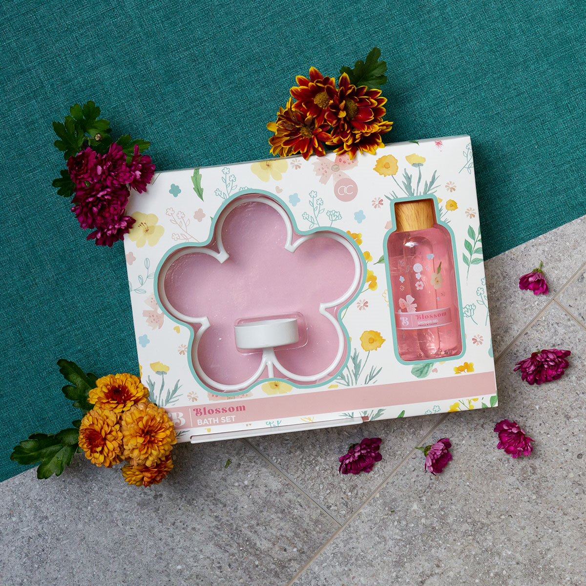 Geschenkset BLOSSOM mit Kerzenständer