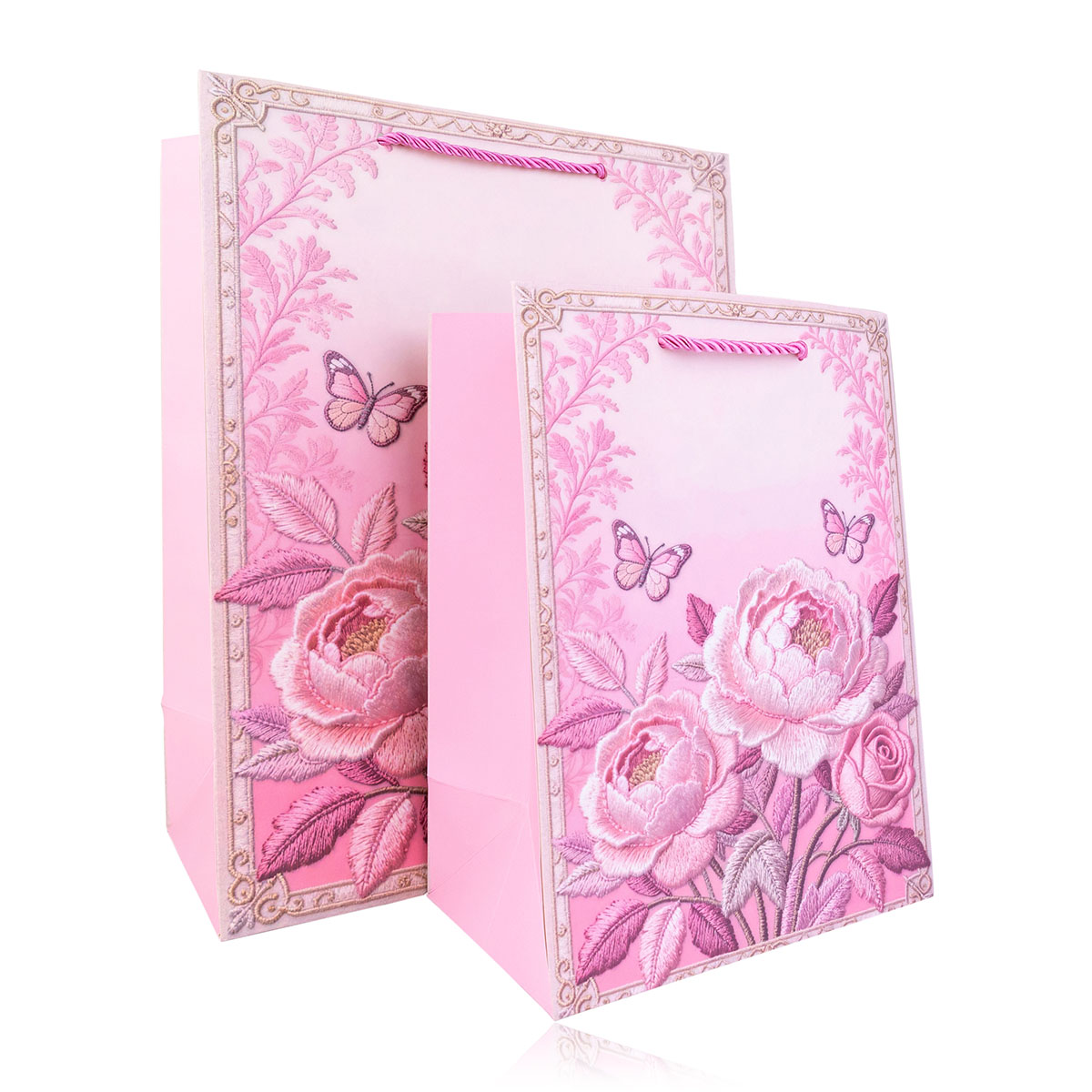 Geschenktasche BLUMEN PINK S