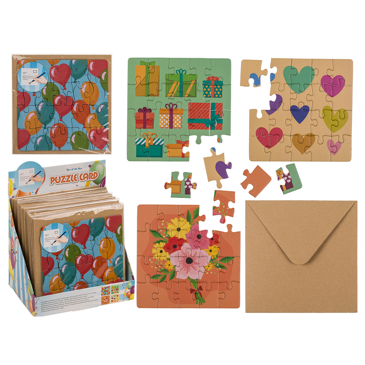 Square gift card, puzzle, birthday