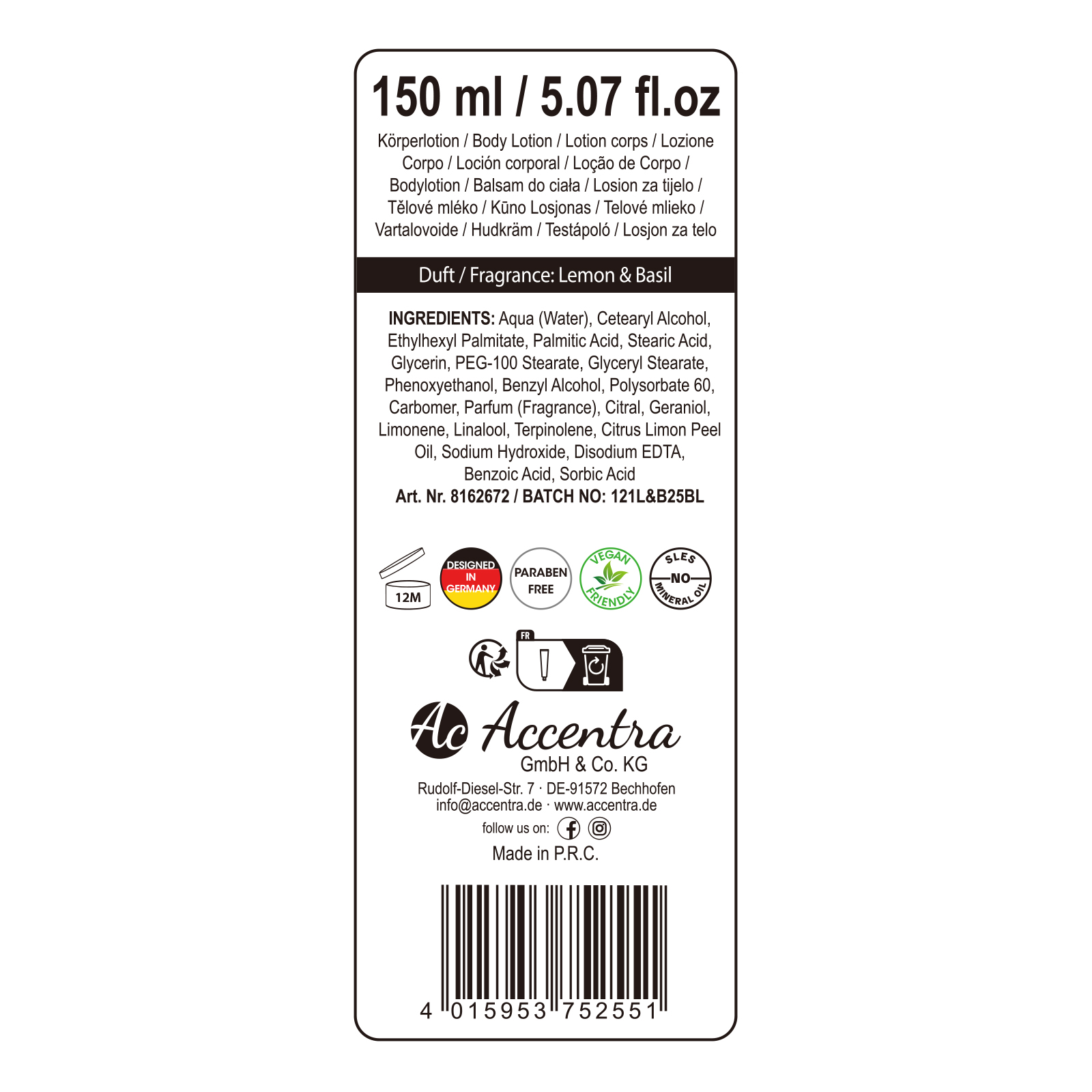Bodylotion ESSENTIAL BOTANICALS 