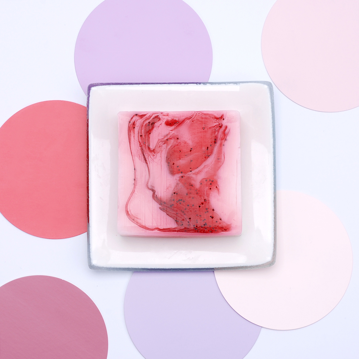 Badefee glycerine soap “strawberry-rhubarb”