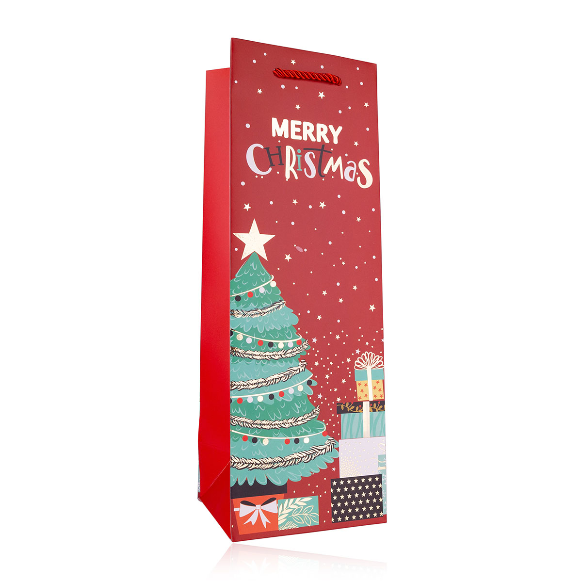 Geschenktasche MERRY CHRISTMAS für Flaschen