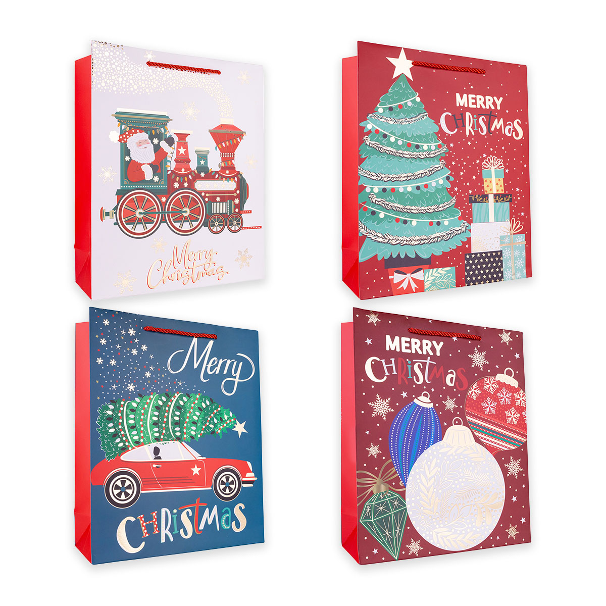 Geschenktasche aus Papier MERRY CHRISTMAS S