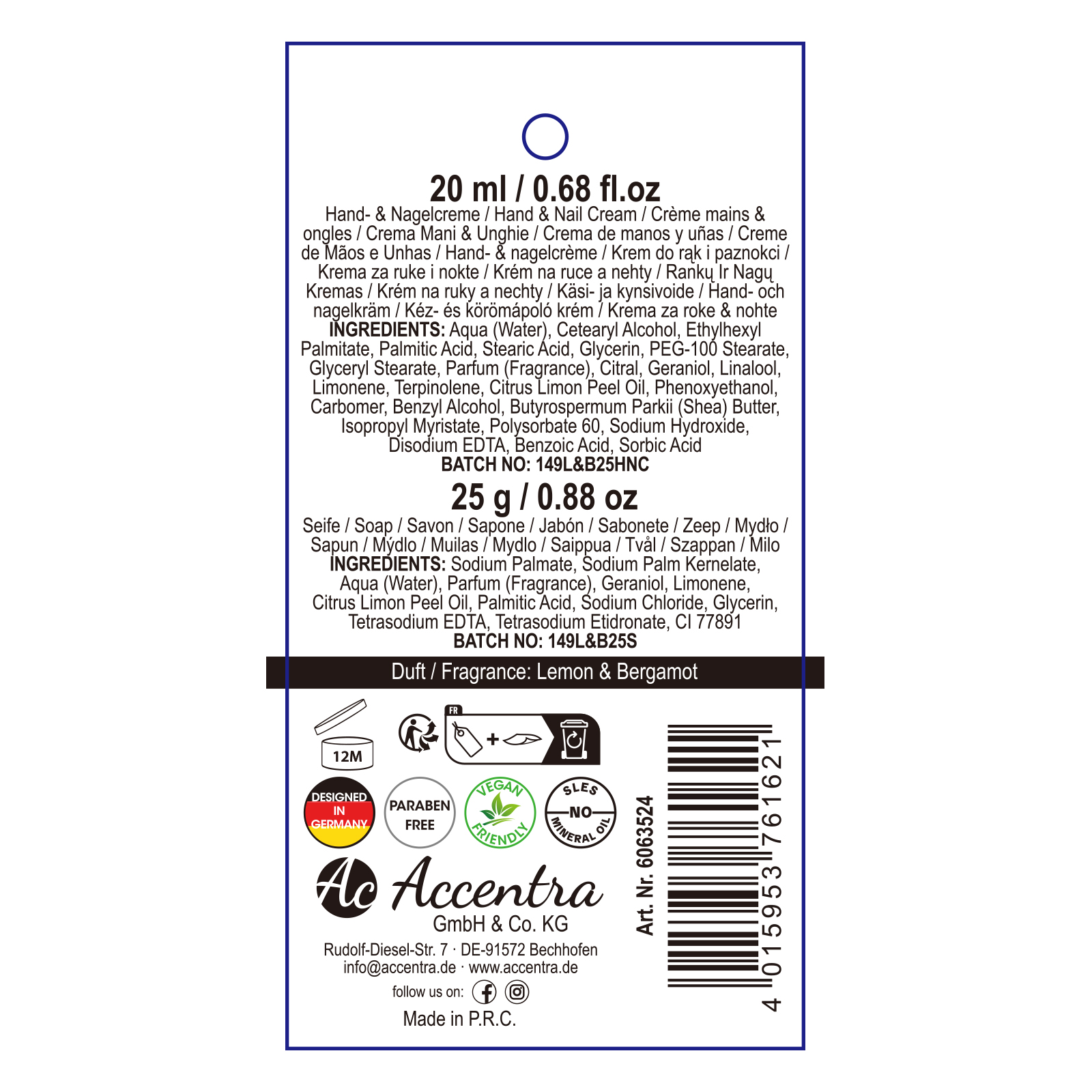 Handpflegeset ESSENTIAL BOTANICALS 