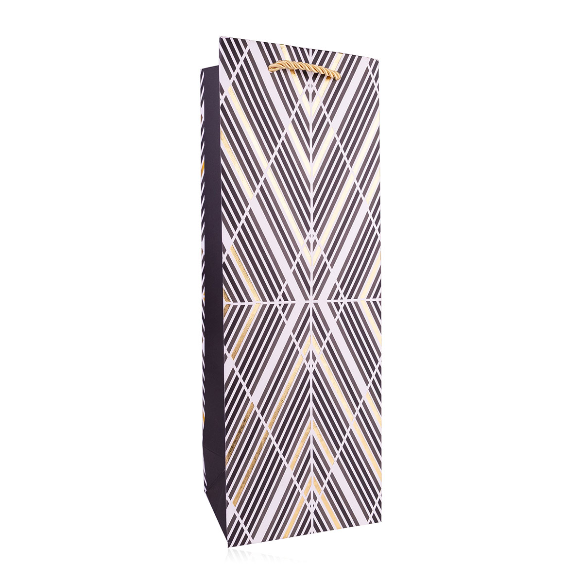 Geschenktasche BLACK/GOLD für Flaschen