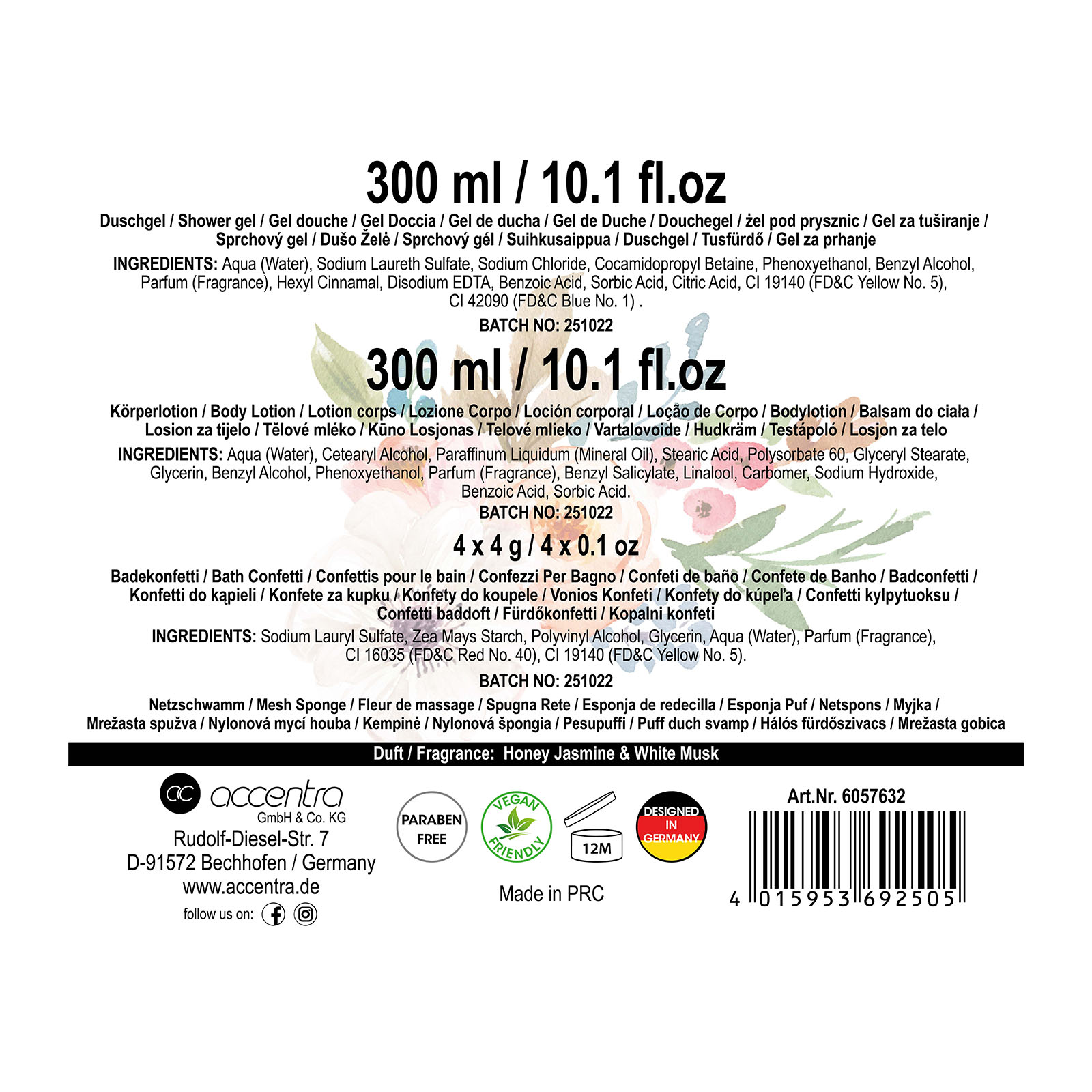 Badeset HONEY JASMINE 