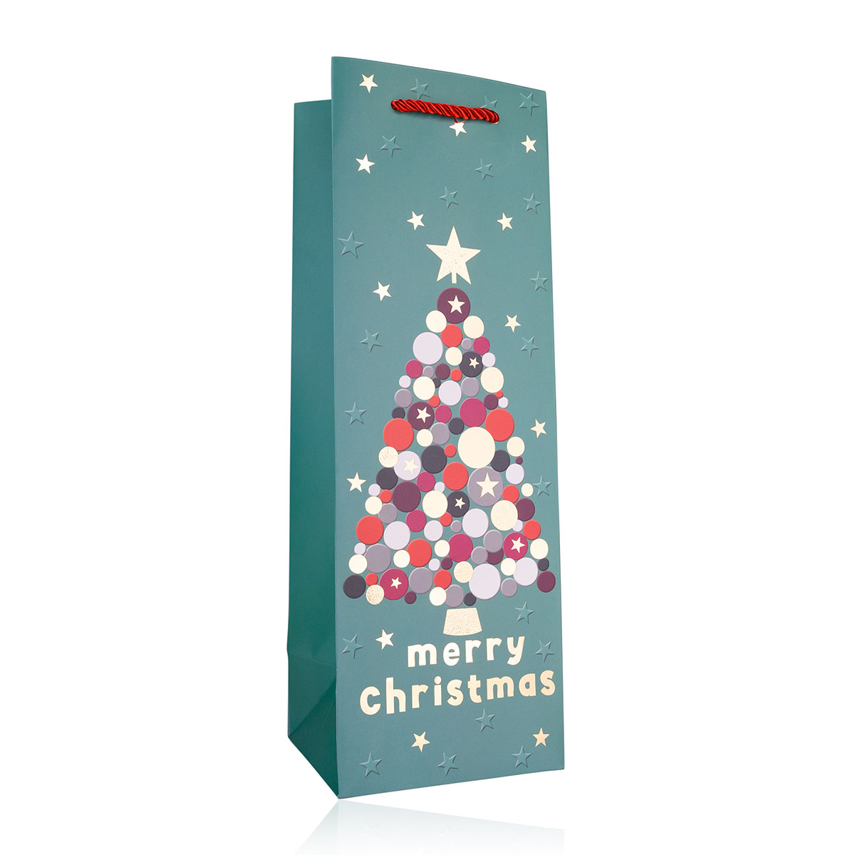 Geschenktasche MERRY CHRISTMAS für Flaschen