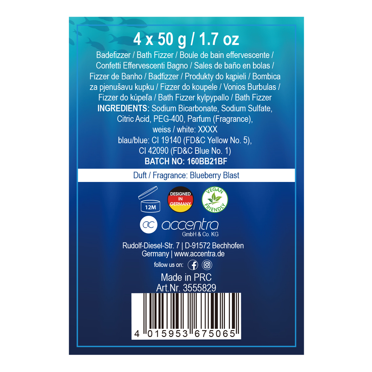 Badebombe UNDER THE SEA in Geschenkbeutel