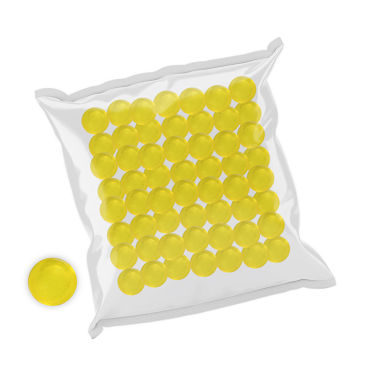 Badeperle gelb-transparent