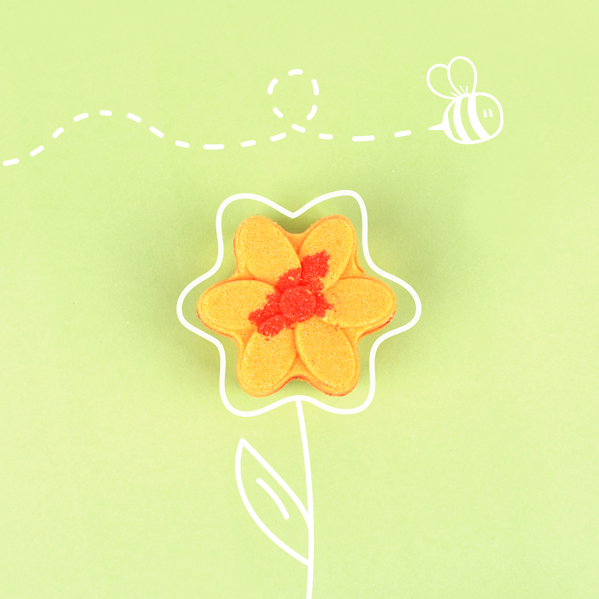 Badefee Badebombe "Flowerpower Sweet Mango"