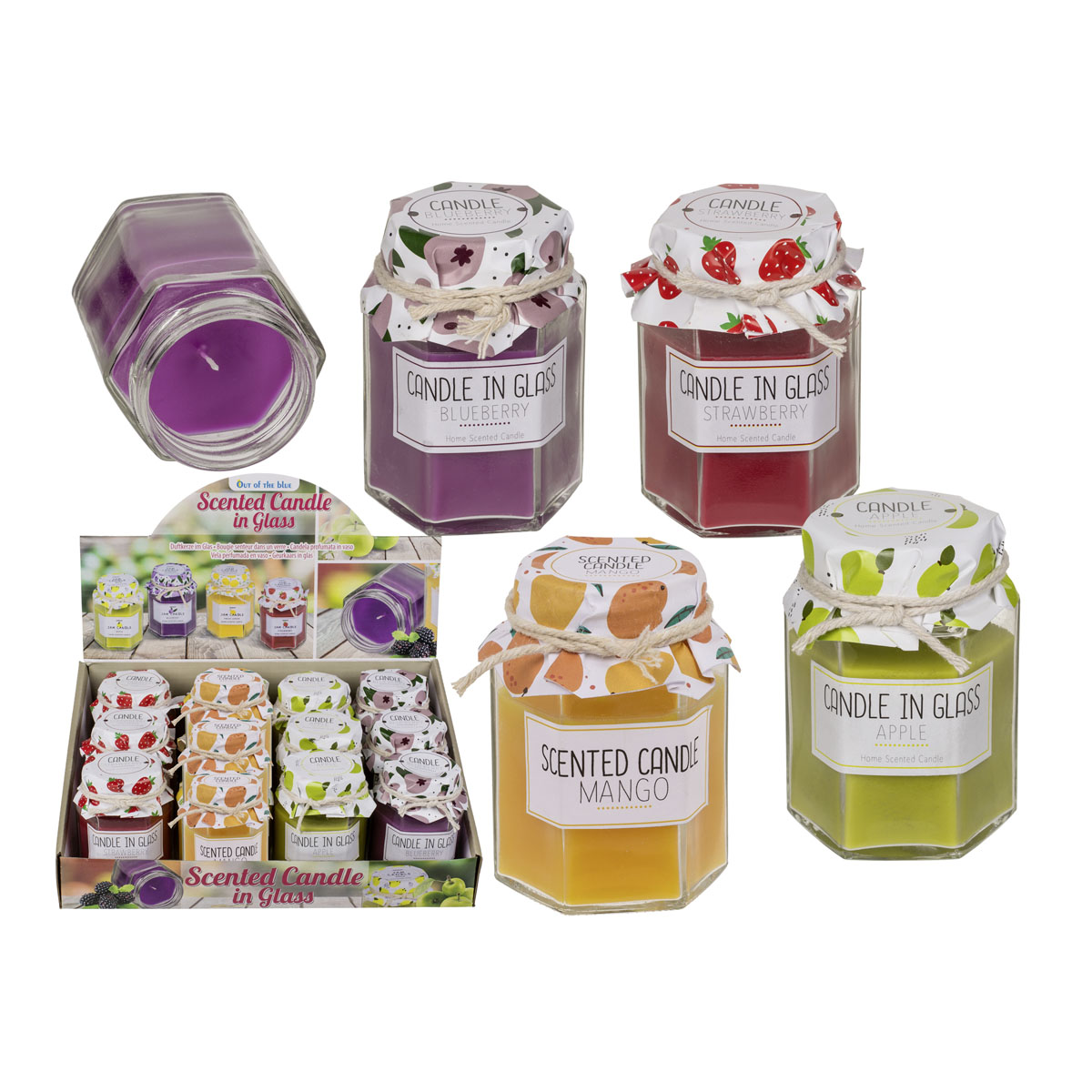Scented candle in a jam jar 