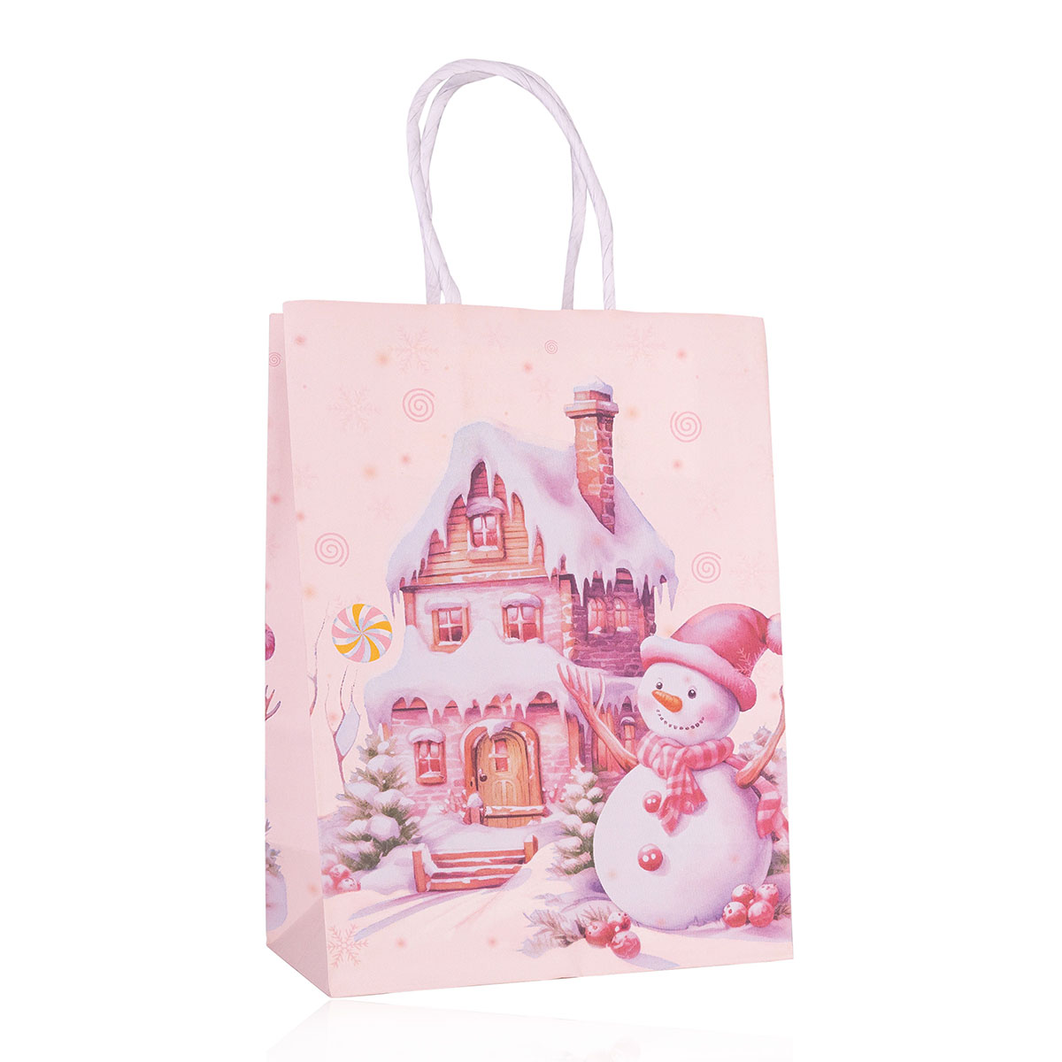 Geschenktasche aus Papier XMAS PINK XS