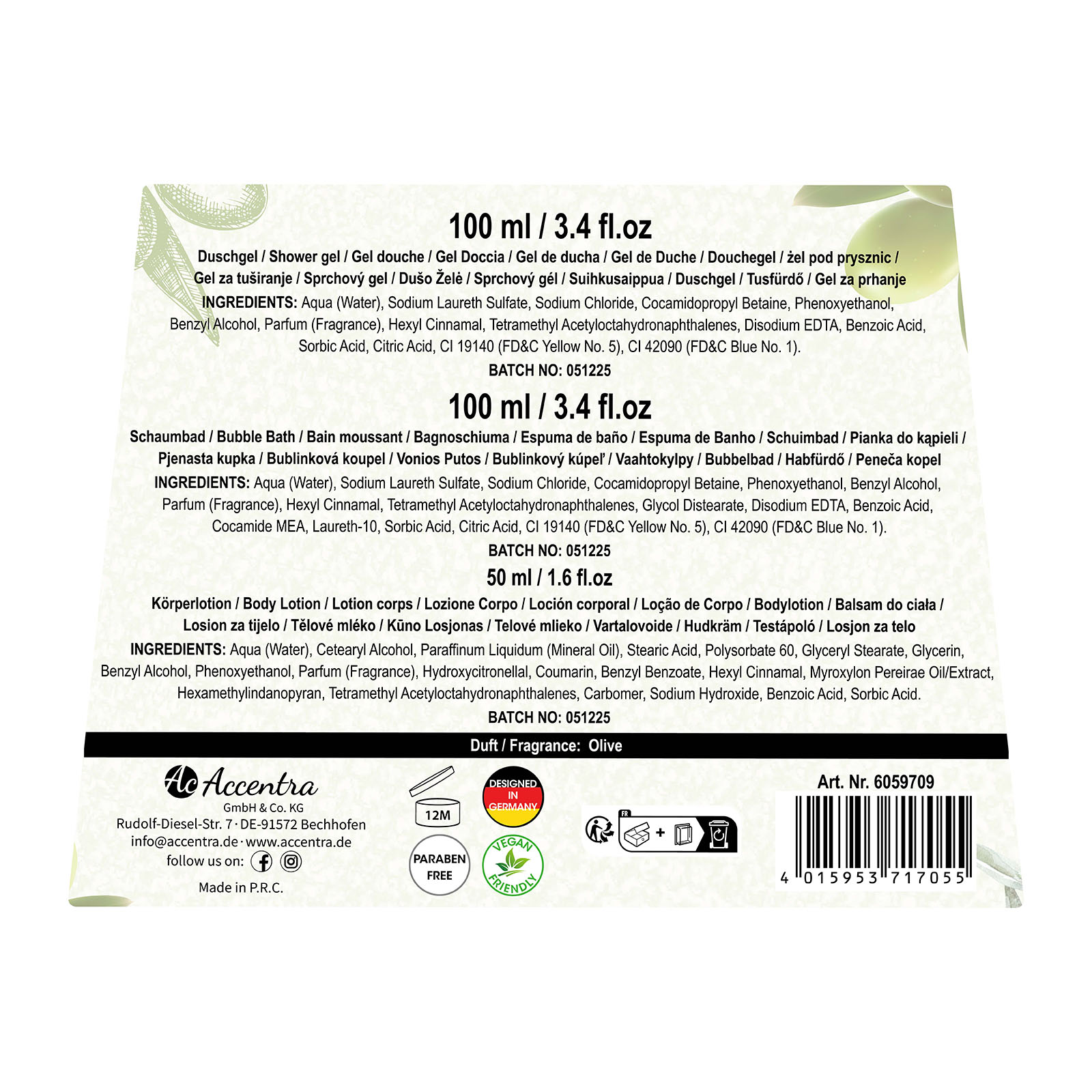Badeset OLIVE 