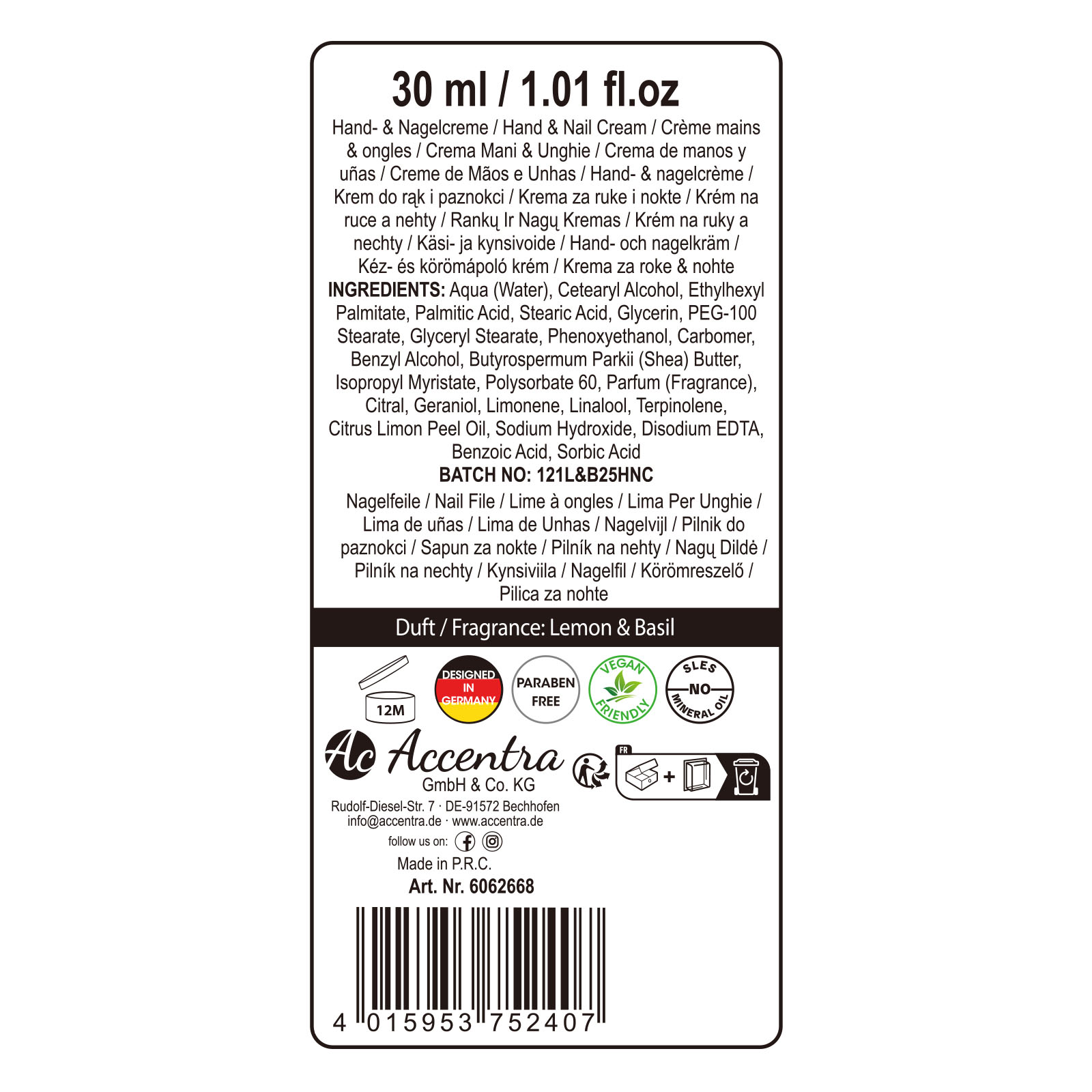 Handpflegeset ESSENTIAL BOTANICALS 