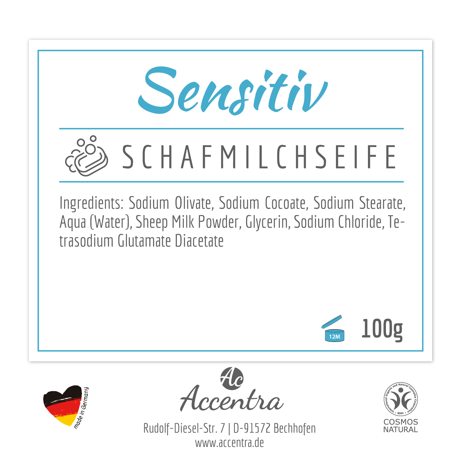 Seife "Sensitiv" aus Schafmilch sensena