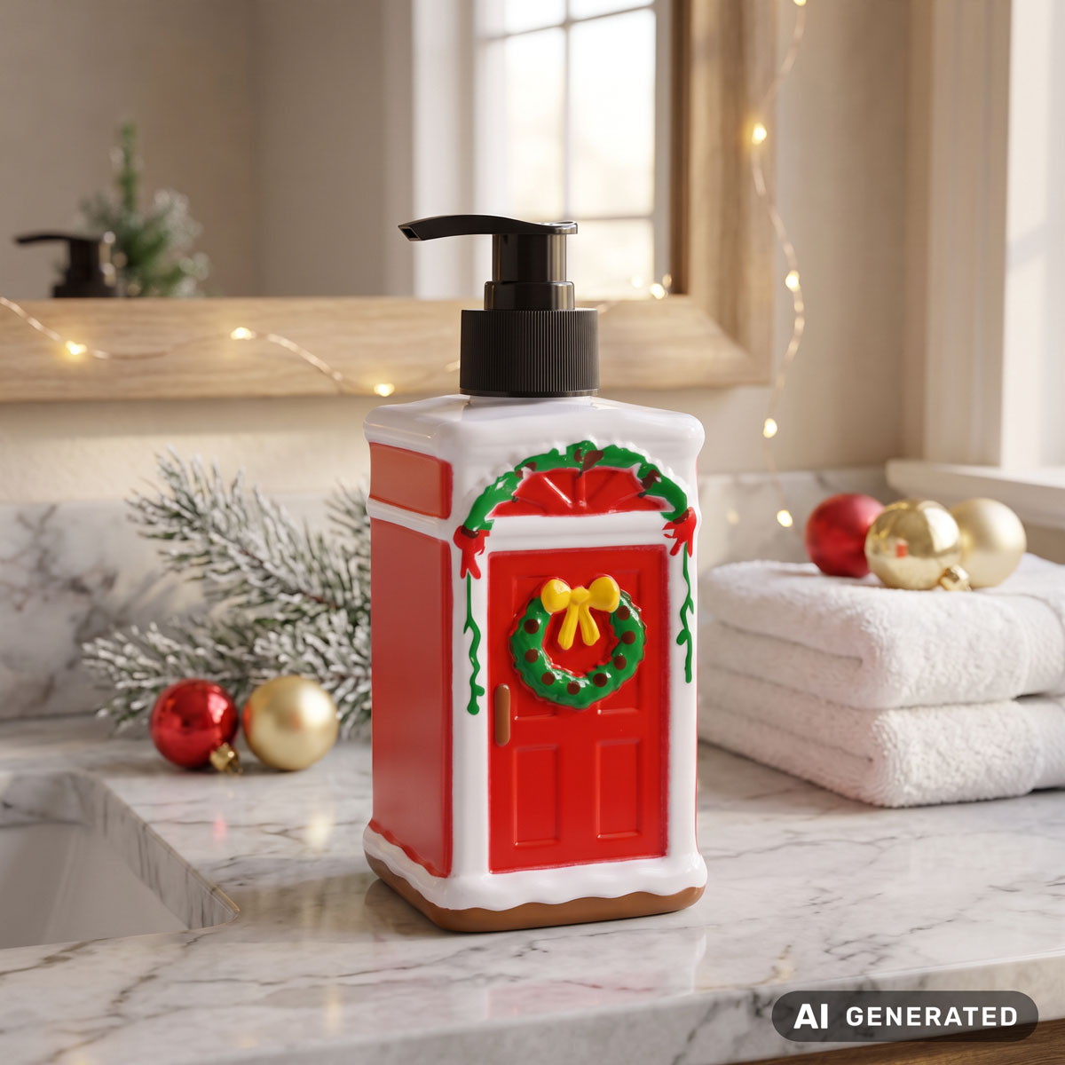 Seifenspender Tür mit Handseife FESTIVE DOOR 