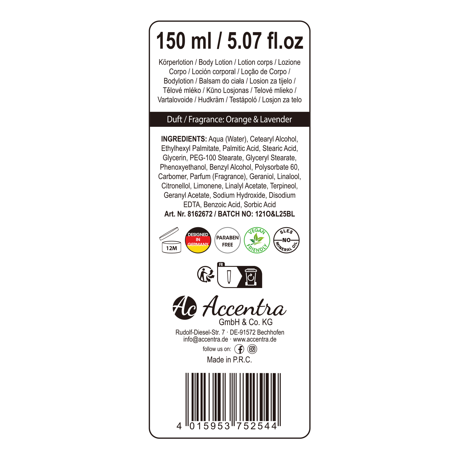 Bodylotion ESSENTIAL BOTANICALS 