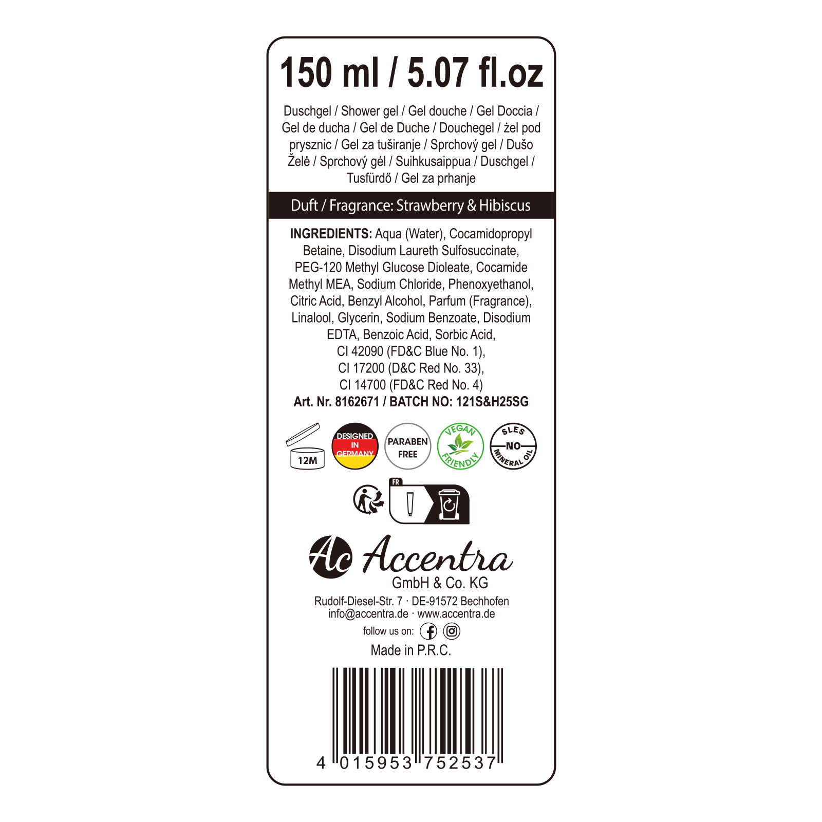 Duschgel ESSENTIAL BOTANICALS 