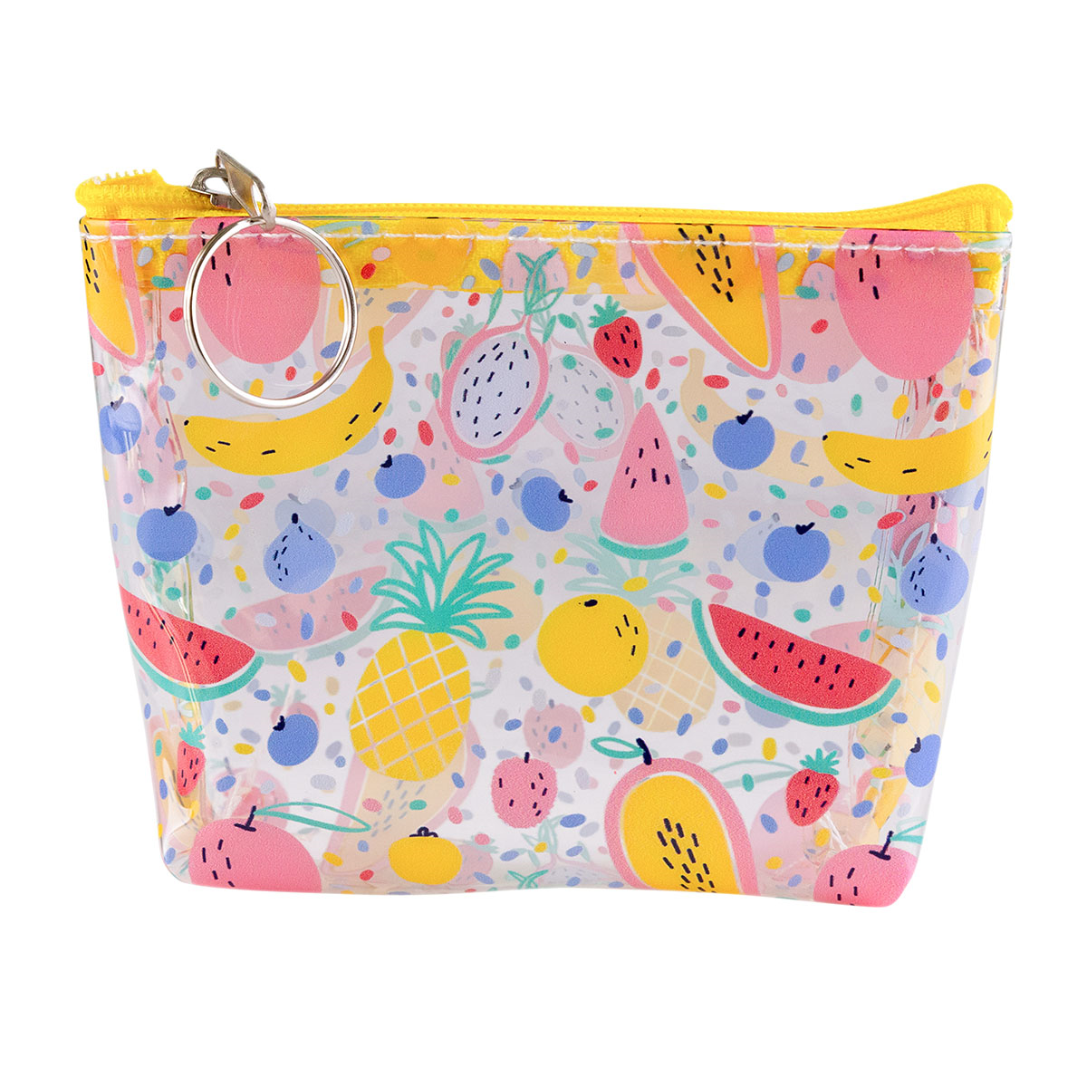 Kosmetiktasche transparent mit Früchteprint