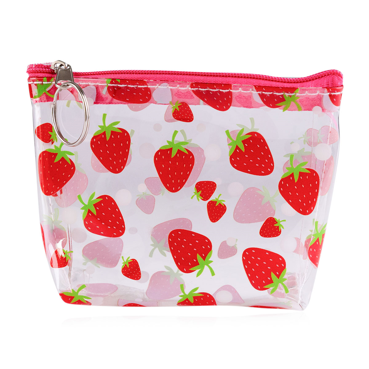 Kosmetiktasche transparent mit Früchteprint
