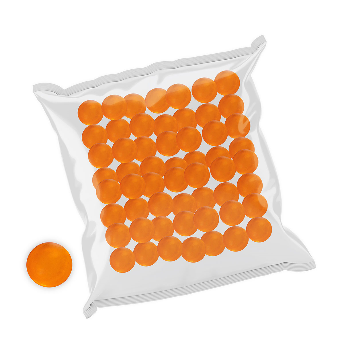 Badeperle orange-transparent