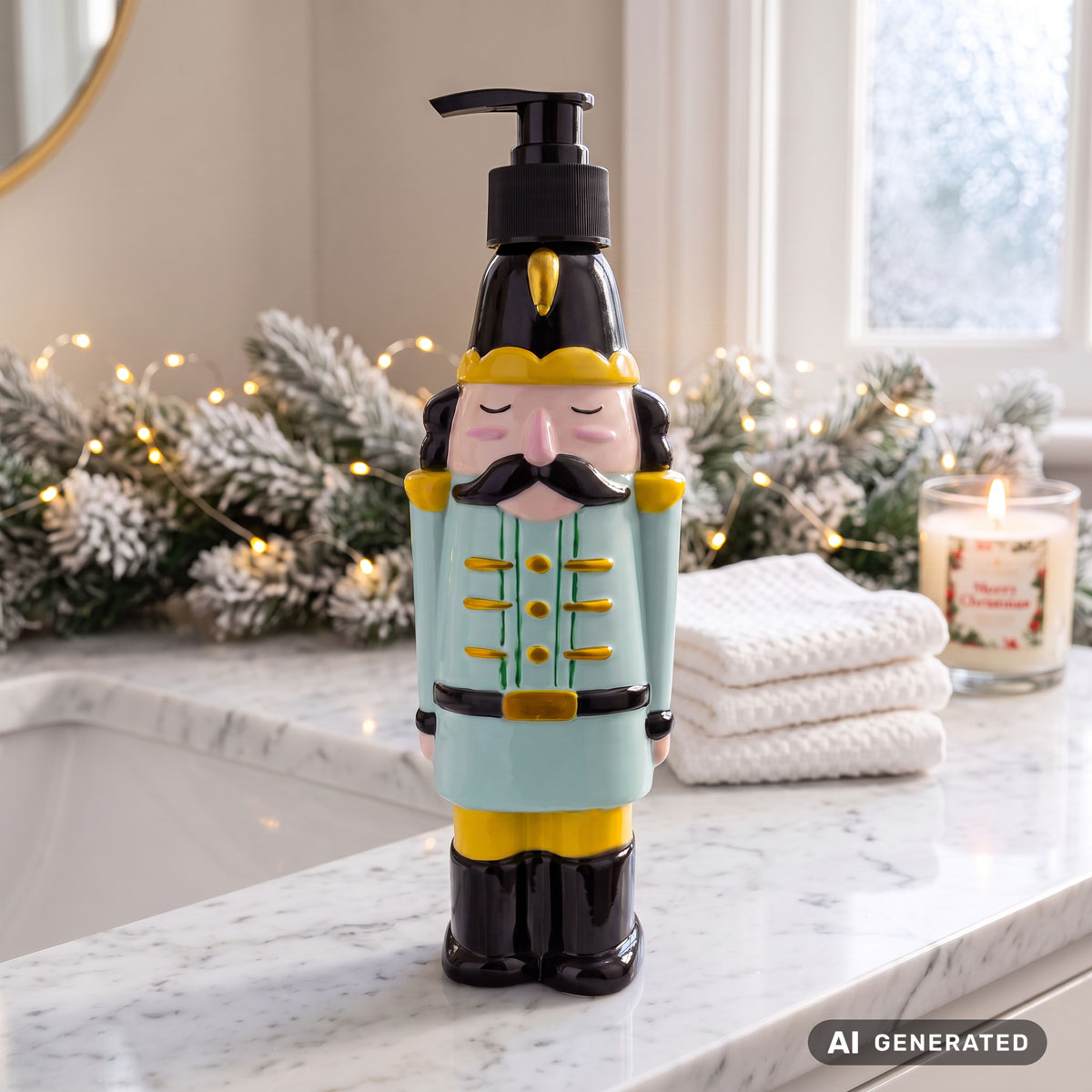 Seifenspender Mr. Nussknacker mit Handseife HELLO WINTER 