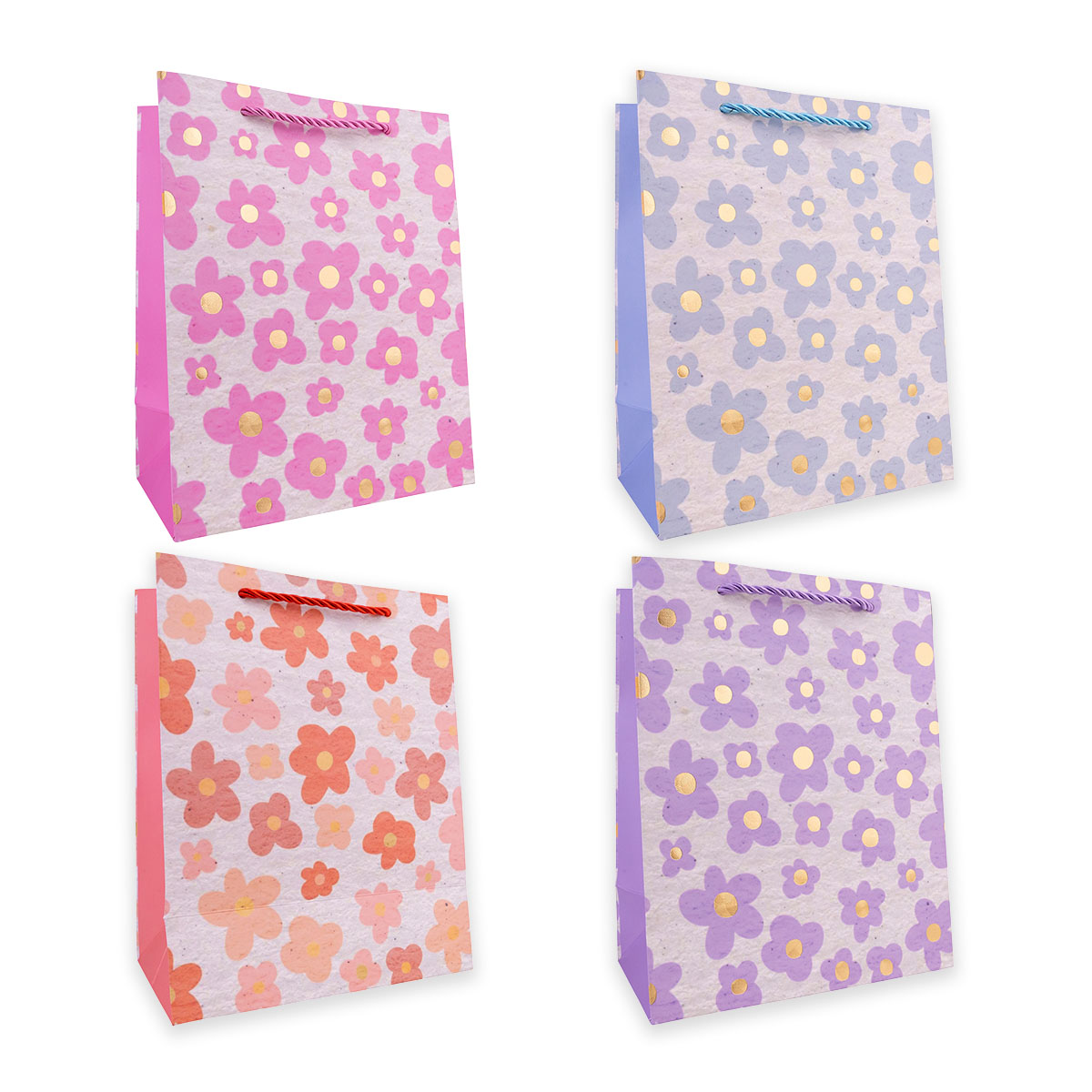 Paper gift bag FLOWERS small