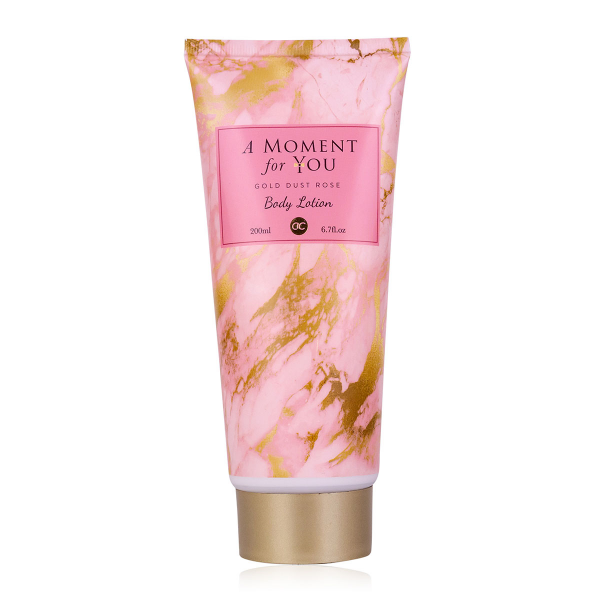 Bodylotion A MOMENT FOR YOU in Tube, 200ml, Duft: Gold Dust Rose, Farbe: rosa/gold, VE 6/24